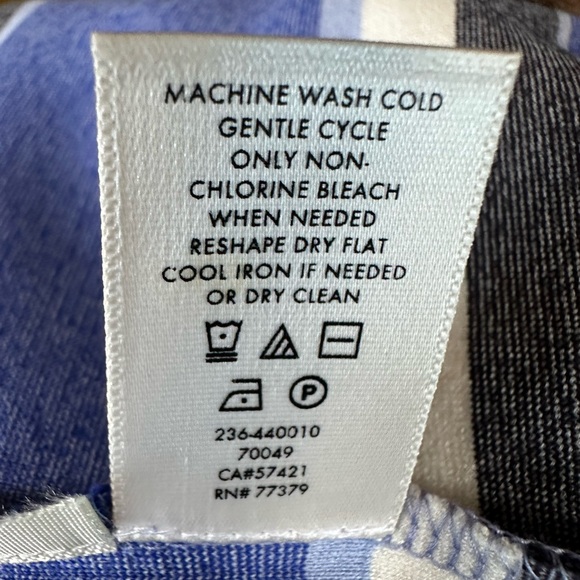 Ann Taylor NWOT Blue & Cream Stripes Knit Skirt - Picture 12 of 12